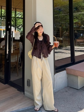 「TEN.（テン）のアイテム」を使った、ririさん（レディース・155cm）の夏コーディネート