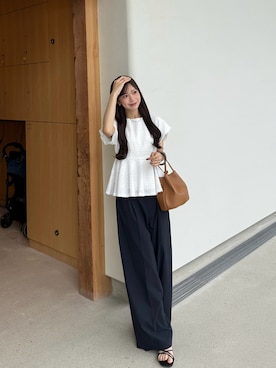 「LE TALON（ルタロン）のアイテム」を使った、ririさん（レディース・155cm）の夏コーディネート