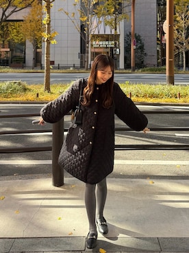 「アイテム（タイツ/ストッキング）」を使った、ririさん（レディース・155cm）の冬コーディネート