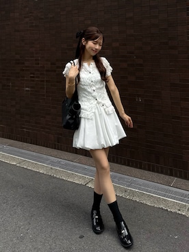「アイテム（メイクアップ）」を使った、ririさん（レディース・155cm）の秋コーディネート