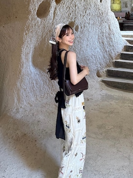 「スカーフ」｜ririさん（レディース・155cm）の夏コーディネート