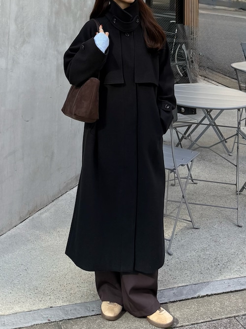 2wayカラーオーバーサイズロングコート（ステンカラーコート
