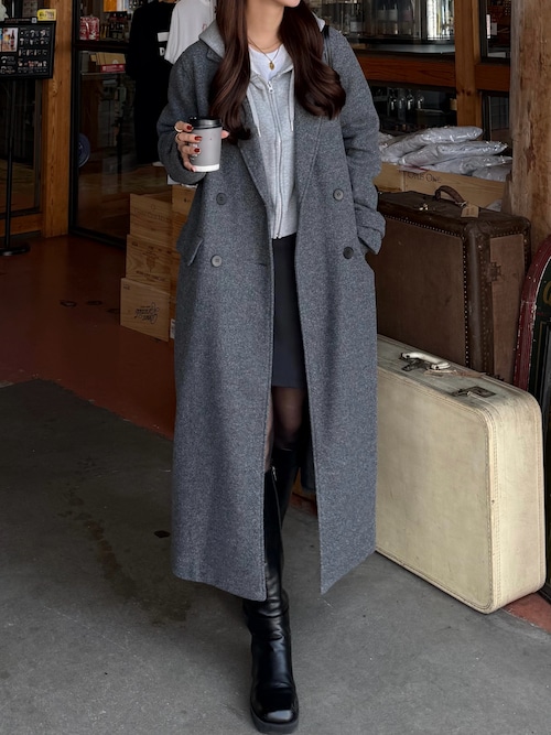 セール】ダブルボタンロングチェスターコート（チェスターコート