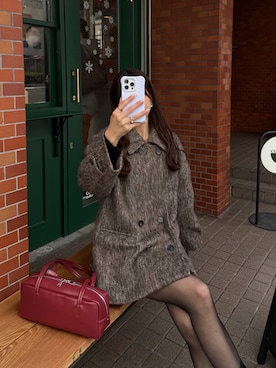 「アイテム（レッグウェア）」を使った、ririさん（レディース・155cm）の冬コーディネート