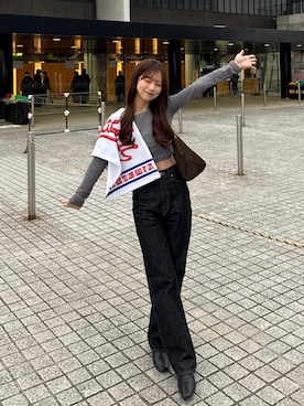 「CLANE（クラネ）のアイテム」を使った、ririさん（レディース・155cm）の冬コーディネート