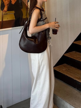 「アイテム（セットアップ）」を使った、ririさん（レディース・155cm）の夏コーディネート