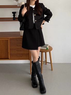 「callautia（カラウティア）のアイテム」を使った、ririさん（レディース・155cm）の春コーディネート