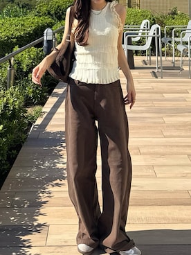 「Ameri（アメリ）のアイテム」を使った、ririさん（レディース・155cm）の秋コーディネート