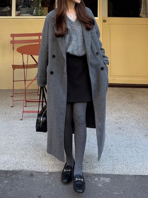 セール】ダブルボタンロングチェスターコート（チェスターコート