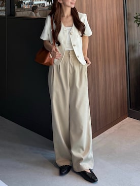 「夏コーデ」｜「アイテム（ジャケット/アウター）」を使った、ririさん（レディース・155cm）の夏コーディネート