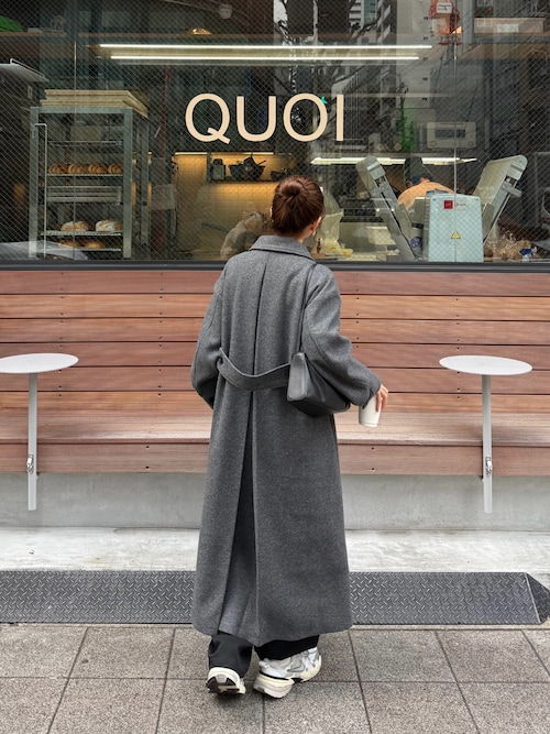 セール】コクーンスリーブステンカラーロングコート（ステンカラー