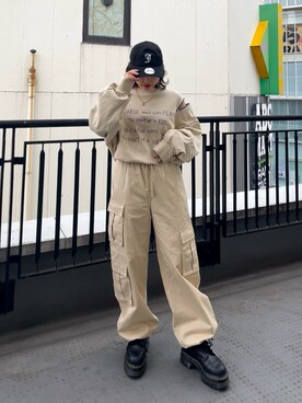 「アイテム（チャーム）」を使った、TOMOMIさん（レディース・155cm）の冬コーディネート