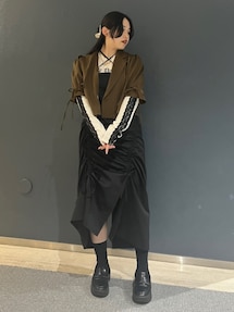 tシャツ シャイニーロゴレースライントップス/ロンT レディース jouetie tシャツ シャイニーロゴレースライントップス/ロンT