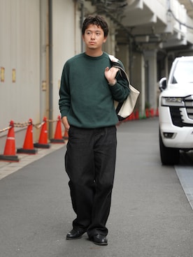 「アイテム（トートバッグ）」を使った、けーすけさん（メンズ・165cm）の秋コーディネート