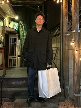 「AURALEE（オーラリー）のアイテム」を使った、けーすけさん（メンズ・165cm）の春コーディネート