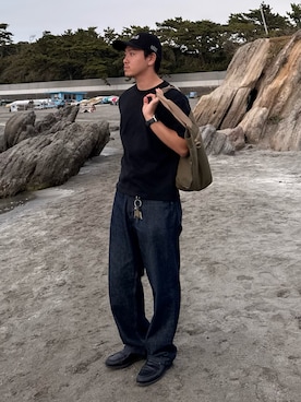 「アイテム（キーケース/キーアクセサリー、ベージュ系）」を使った、けーすけさん（メンズ・165cm）の秋コーディネート