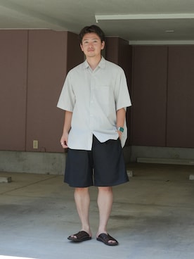 「アイテム（サンダル）」を使った、けーすけさん（メンズ・165cm）の夏コーディネート