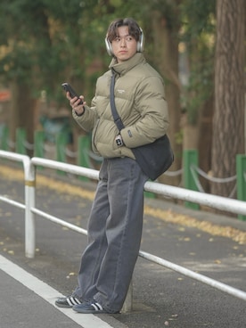 「アイテム（ダウンジャケット/コート）」を使った、けーすけさん（メンズ・165cm）の冬コーディネート