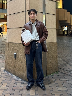 「AURALEE（オーラリー）のアイテム」を使った、けーすけさん（メンズ・165cm）の春コーディネート