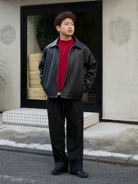 「schott（ショット）のアイテム」を使った、けーすけさん（メンズ・165cm）の冬コーディネート