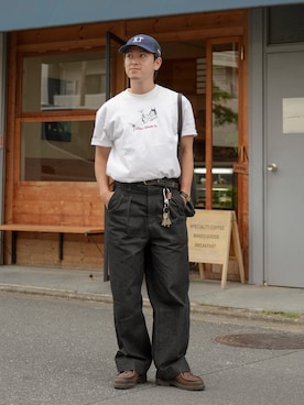 「Paraboot（パラブーツ）のアイテム」を使った、けーすけさん（メンズ・165cm）の夏コーディネート