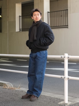 「アイテム（MA-1）」を使った、けーすけさん（メンズ・165cm）の春コーディネート