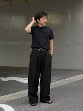 「アイテム（サンダル）」を使った、けーすけさん（メンズ・165cm）の秋コーディネート