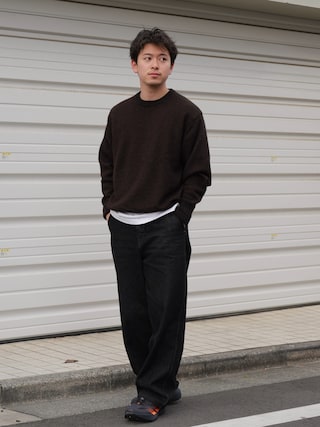 「HANES(ヘインズ)の【HANES/ヘインズ】BEEFY T-SHIRT 2P H5180-2 ビーフィー/Tシャツ/2枚組/無地/ユニセックス ヘビーウェイト(Tシャツ/カットソー)」を使った、けーすけさん(メンズ・165cm)の冬コーディネート