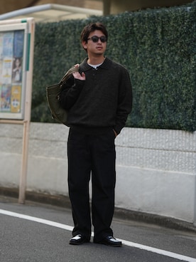 「アイテム（トートバッグ）」を使った、けーすけさん（メンズ・165cm）の秋コーディネート