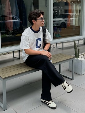 「LORO（ロロ）のアイテム」を使った、けーすけさん（メンズ・165cm）の夏コーディネート