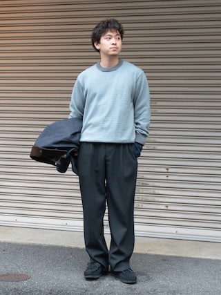 「BONBONのアイテム(ニット/セーター)」を使った、けーすけさん(メンズ・165cm)の冬コーディネート