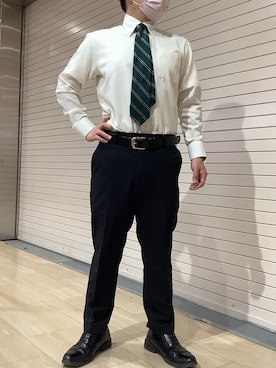 「アイテム（ネクタイ）」を使った、TOKYO SHIRTS 博多駅地下店さん（メンズ・160cm）の冬コーディネート