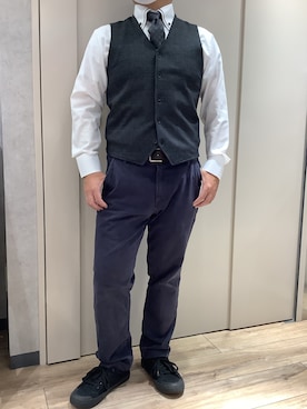 「アイテム（ネクタイ）」を使った、TOKYO SHIRTS 博多駅地下店さん（メンズ・160cm）の秋コーディネート
