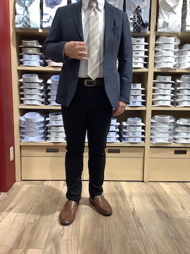 「アイテム（ビジネスシャツ）」を使った、TOKYO SHIRTS 博多駅地下店さん（メンズ・169cm）の夏コーディネート