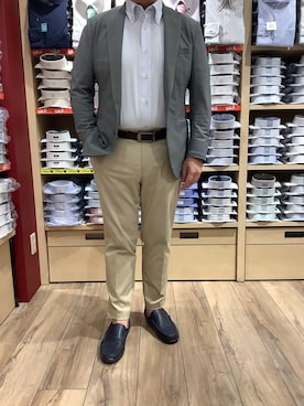 「アイテム（ビジネスシャツ）」を使った、TOKYO SHIRTS 博多駅地下店さん（メンズ・169cm）の春コーディネート