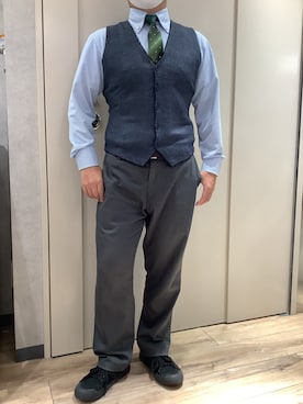 「アイテム（フォーマルスーツ/小物）」を使った、TOKYO SHIRTS 博多駅地下店さん（メンズ・160cm）の秋コーディネート