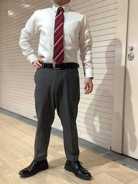 「アイテム（ネクタイ）」を使った、TOKYO SHIRTS 博多駅地下店さん（メンズ・160cm）の冬コーディネート