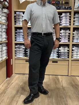 「ストレッチ素材」｜TOKYO SHIRTS 博多駅地下店さん（メンズ・160cm）の夏コーディネート