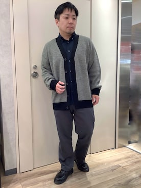 「アイテム（カーディガン/ボレロ）」を使った、TOKYO SHIRTS 博多駅地下店さん（メンズ・160cm）の冬コーディネート