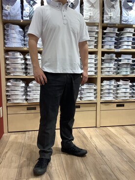 「アイテム（ポロシャツ）」を使った、TOKYO SHIRTS 博多駅地下店さん（メンズ・160cm）の春コーディネート