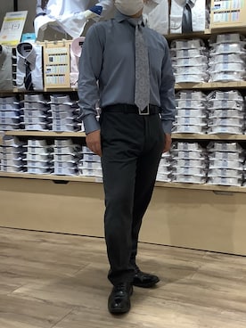 「ホリゾンタルカラー」｜TOKYO SHIRTS 博多駅地下店さん（メンズ・160cm）の夏コーディネート