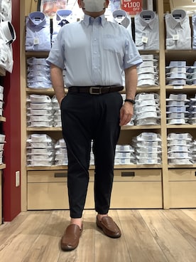 「アイテム（ビジネスシャツ）」を使った、TOKYO SHIRTS 博多駅地下店さん（メンズ・169cm）の春コーディネート