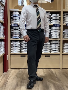 「AW」｜TOKYO SHIRTS 博多駅地下店さん（メンズ・160cm）の秋コーディネート