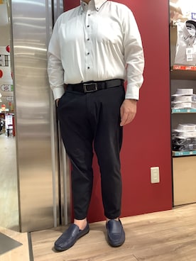 「アイテム（ビジネスシャツ）」を使った、TOKYO SHIRTS 博多駅地下店さん（メンズ・169cm）の夏コーディネート