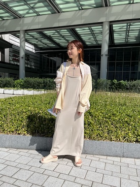 「WHIMSIC（ウィムジック）のアイテム」を使った、はるかさん（レディース・163cm）の夏コーディネート