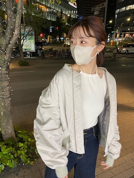 「Kastane（カスタネ）のアイテム（ブルゾン）」を使った、はるかさん（レディース・163cm）の秋コーディネート