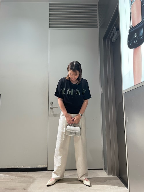 tシャツ 「A|X アルマーニ エクスチェンジ」ビッグロゴ クロップド 半袖クルーネックTシャツ/CROPPED レディース ARMANI EXCHANGE tシャツ 「A|X アルマーニ エクスチェンジ