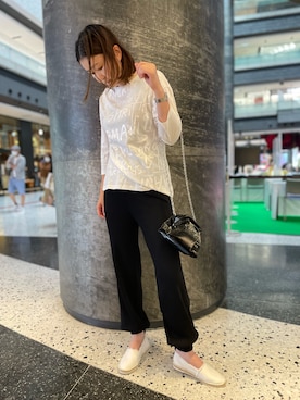 「AXchange」｜「アイテム（スリッポン）」を使った、MIさん（レディース・169cm）の夏コーディネート