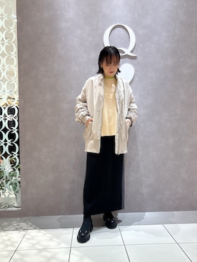 「アイテム（MA-1）」を使った、qkanazawaforusさん（レディース・161cm）の秋コーディネート