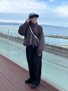 「アイテム（ハンチング/ベレー帽）」を使った、hachi0867さん（レディース・153cm・20代）の秋コーディネート